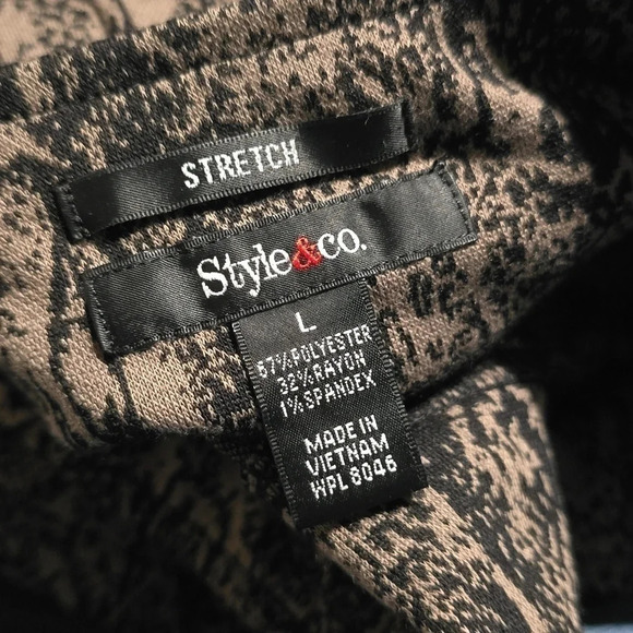 ✨️4/$20. Nwot STYLE & CO Comfort Waist Stretch Pencil Skirt, Neutral Snake Print - Picture 8 of 9